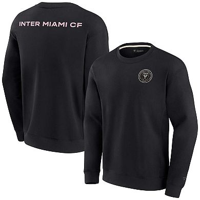 Unisex Fanatics Signature Black Inter Miami CF Super Soft Fleece Crew Sweatshirt