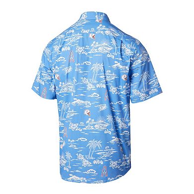 Men's Reyn Spooner Light Blue Houston Oilers Throwback KekaiÂ Print Button-Up Shirt