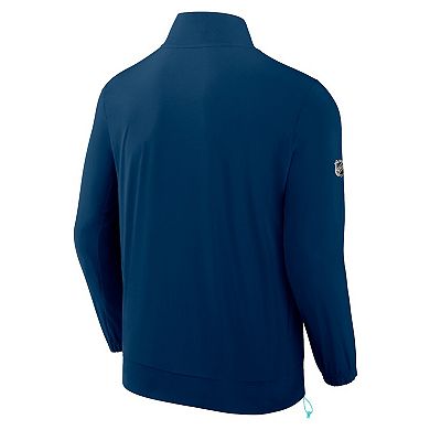 Men's Fanatics Branded Deep Sea Blue Seattle Kraken Authentic Pro Rink Full-Zip Jacket