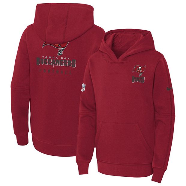 Nike Youth Tampa Bay Buccaneers Sideline Club Red Pullover Hoodie