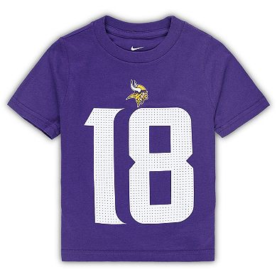 Toddler Nike Justin Jefferson Purple Minnesota Vikings Player Name & Number T-Shirt