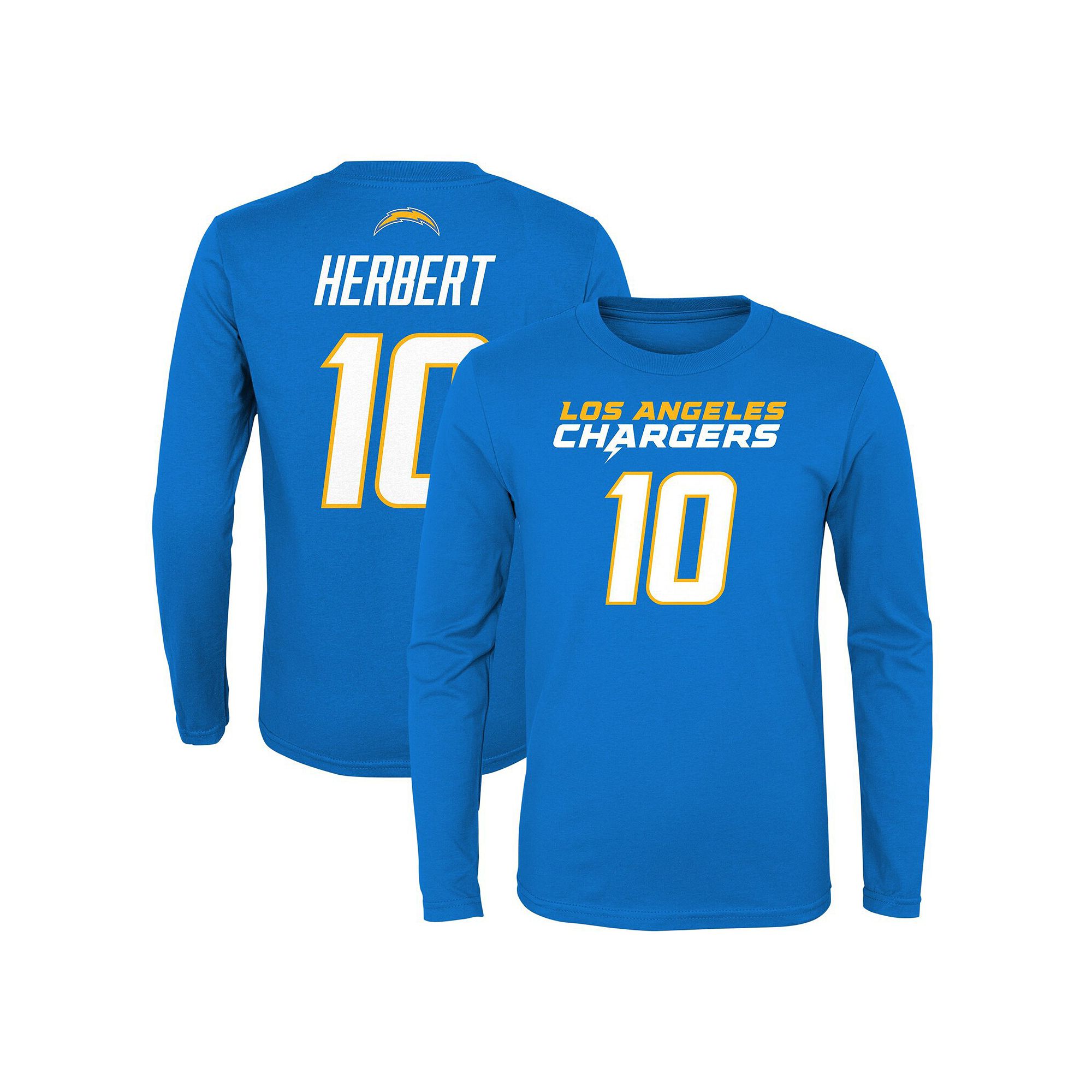 Youth Justin Herbert Powder Blue Los Angeles Chargers Mainliner Player Name