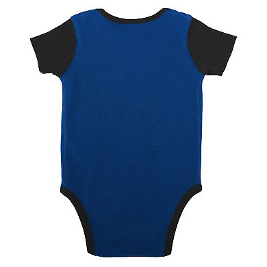 Newborn & Infant Royal/Black Indianapolis Colts Home Field Advantage Three-Piece Bodysuit, Bib & Booties Set