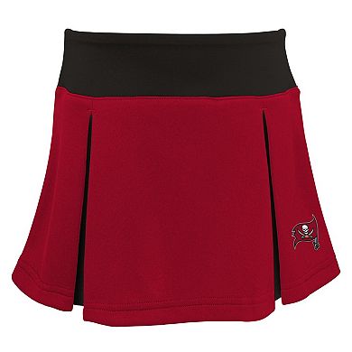 Girls Toddler Red Tampa Bay Buccaneers Spirit Cheer Three-Piece Cheerleader Set