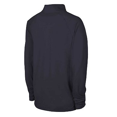 Men's Navy Chicago Bears Combine Authentic Raglan Quarter-Zip Top