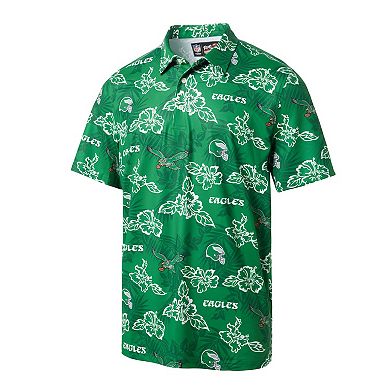 Men's Reyn Spooner Kelly Green Philadelphia Eagles Throwback Pua Performance Polo