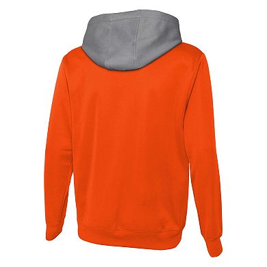 Men's Orange Denver Broncos Combine Authentic Field Play Full-Zip Hoodie Sweatshirt