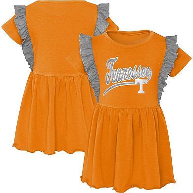 Girls Toddler Tennessee Orange Tennessee Volunteers Too Cute Tri-Blend Dress