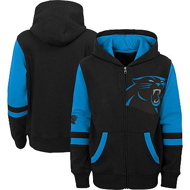 Preschool Black Carolina Panthers Stadium Color Block Full-Zip Hoodie