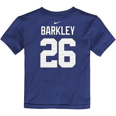 Toddler Nike Saquon Barkley Royal New York Giants Player Name & Number T-Shirt