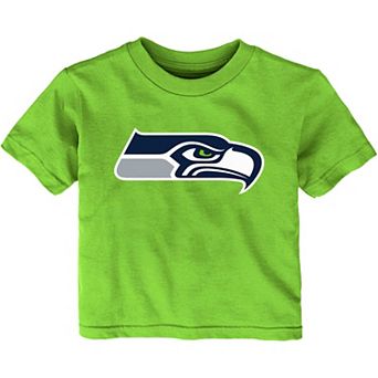 Infant Neon Green Seattle Seahawks Primary Logo T-Shirt