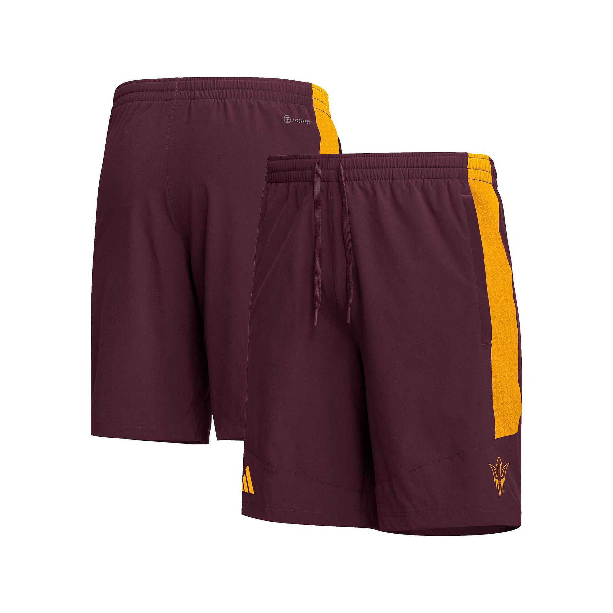 Mens adidas Maroon Arizona State Sun Devils AEROREADY Shorts, Size: Small,