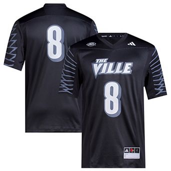 Men's adidas #8 Black Louisville Cardinals 2023 Premier Jersey