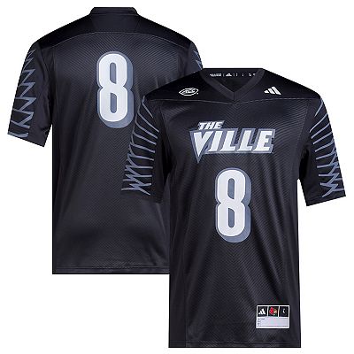Men's adidas #8 Black Louisville Cardinals 2023 Premier Jersey