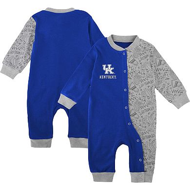 Newborn & Infant Royal Kentucky Wildcats Playbook Two-Tone Full-Snap Jumper