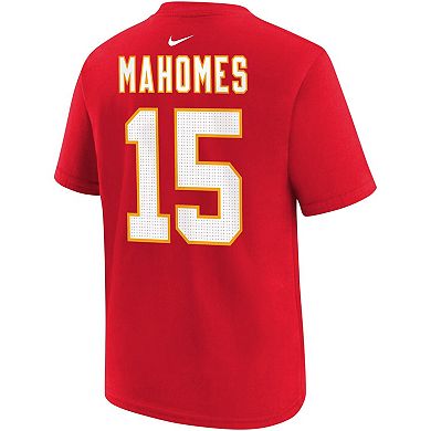 Youth Nike Patrick Mahomes Red Kansas City Chiefs Player Name & Number T-Shirt