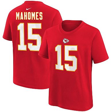 Youth Nike Patrick Mahomes Red Kansas City Chiefs Player Name & Number T-Shirt