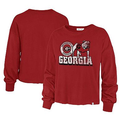 Women's '47 Red Georgia Bulldogs Bottom Line Parkway Long Sleeve T-Shirt