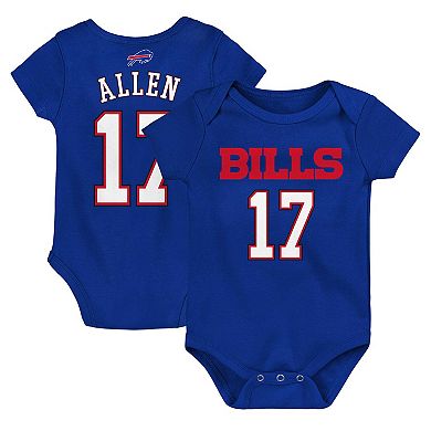Infant Josh Allen Royal Buffalo Bills Mainliner Player Name & Number Bodysuit