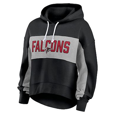 Women's Fanatics Branded  Black Atlanta Falcons Filled Stat Sheet Pullover Hoodie
