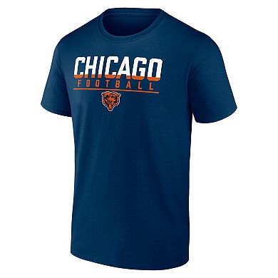 Men's Fanatics Branded Orange/Navy Chicago Bears Two-Pack T-Shirt Combo Set