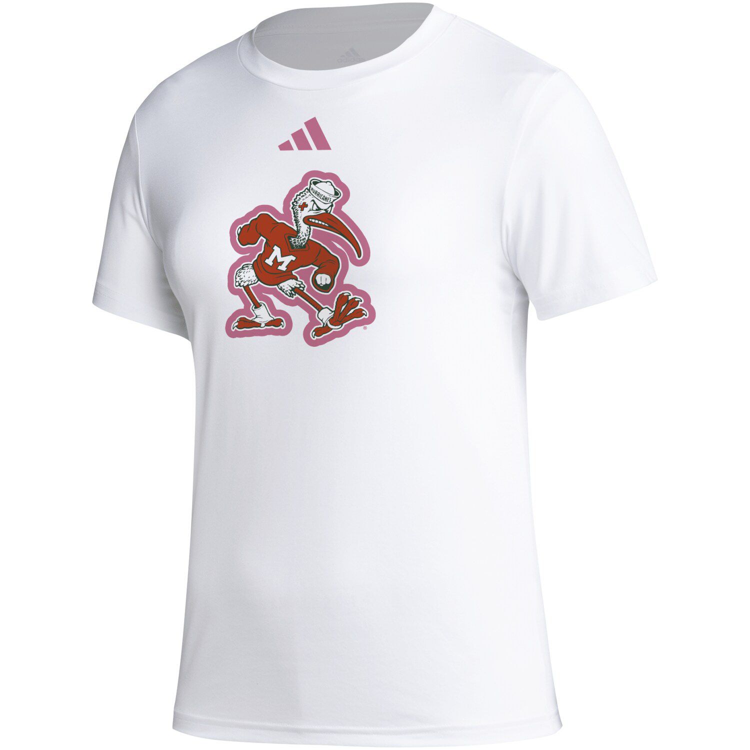 Women's Adidas White Miami Hurricanes AEROREADY Breast Cancer Awareness ...