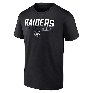 Men's Fanatics Branded Silver/Black Las Vegas Raiders Two-Pack T-Shirt Combo Set