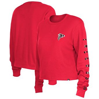 Women's New Era Red Atlanta Falcons Sport Night Thermal Long Sleeve T-Shirt