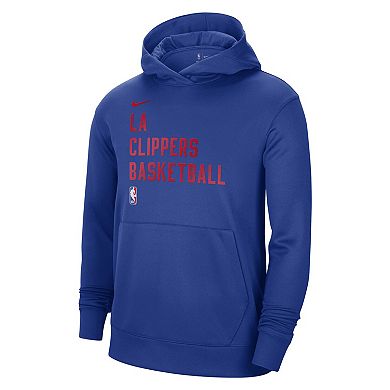 Unisex Nike Blue LA Clippers 2023/24 Performance Spotlight On-Court Practice Pullover Hoodie