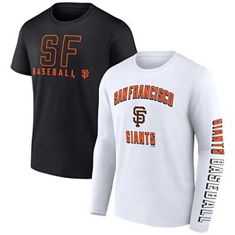 Men's Fanatics Branded Black/White San Francisco Giants Two-Pack Combo T-Shirt Set