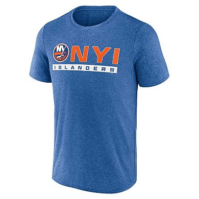 Men's Fanatics Branded Heather Royal New York Islanders Playmaker T-Shirt