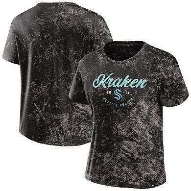Women's Fanatics Branded  Black Seattle Kraken Breakaway T-Shirt