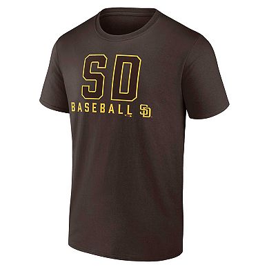 Men's Fanatics Branded Brown/White San Diego Padres Two-Pack Combo T-Shirt Set