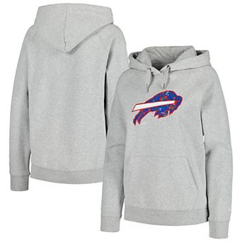 Women's New Era Gray Buffalo Bills Floral Raglan Pullover Hoodie