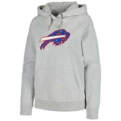 Women's New Era Gray Buffalo Bills Floral Raglan Pullover Hoodie
