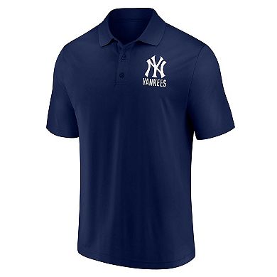Men's Fanatics Branded Navy/White New York Yankees Two-Pack Logo Lockup Polo Set