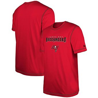 Men's New Era Red Tampa Bay Buccaneers Third Down Puff Print T-Shirt