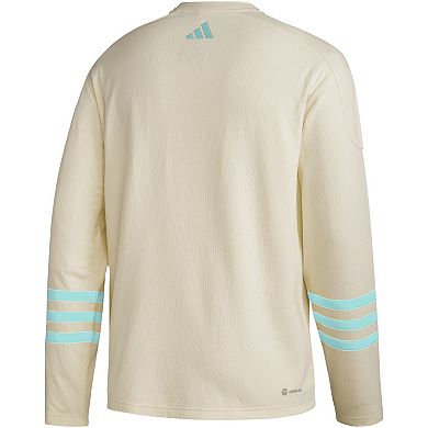 Men's adidas  Khaki Seattle Kraken AEROREADY Pullover Sweater