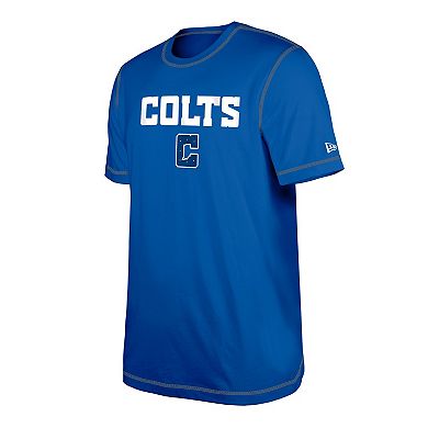 Men's New Era Royal Indianapolis Colts Third Down Puff Print T-Shirt