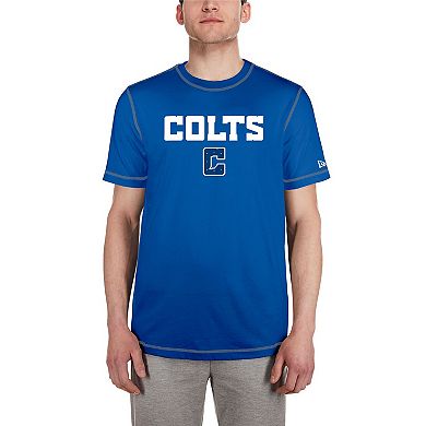 Men's New Era Royal Indianapolis Colts Third Down Puff Print T-Shirt