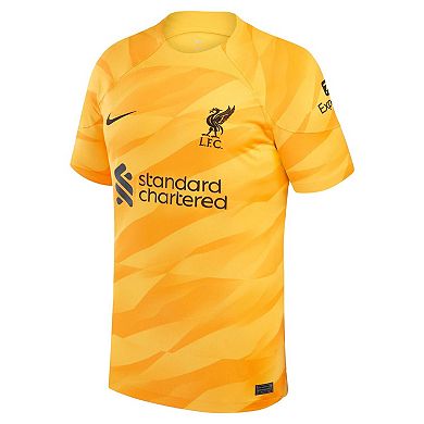Men's Nike Yellow/Orange Liverpool 2023/24 Goalkeeper Replica Stadium Jersey
