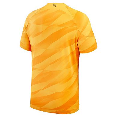 Men's Nike Yellow/Orange Liverpool 2023/24 Goalkeeper Replica Stadium Jersey