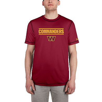 Men's New Era  Burgundy Washington Commanders Third Down Puff Print T-Shirt