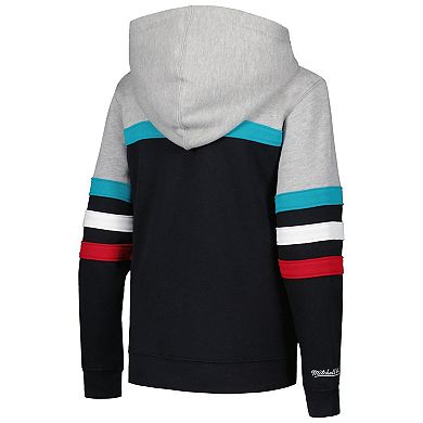 Youth Mitchell & Ness Gray/Black San Antonio Spurs Hardwood Classics Head Coach Pullover Hoodie