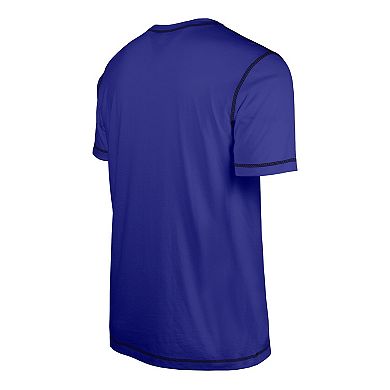 Men's New Era Purple Baltimore Ravens Third Down Puff Print T-Shirt