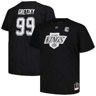 Men's Profile Wayne Gretzky Black Los Angeles Kings Big & Tall Name & Number T-Shirt