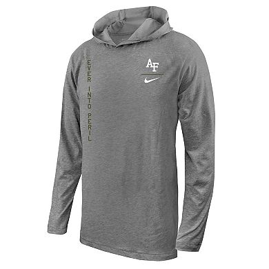 Men's Nike  Heather Gray Air Force Falcons Rivalry Pullover Long Sleeve Hoodie T-Shirt