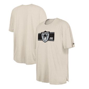 Men's New Era Cream Oakland Raiders Third Down Big & Tall Historic T-Shirt