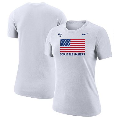 Women's Nike  White Air Force Falcons Rivalry Flag T-Shirt