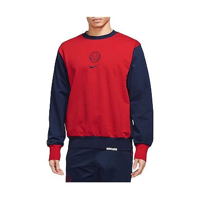 Men's Nike Red Paris Saint-Germain 2023/24 Standard Issue Travel Performance Pullover Sweatshirt